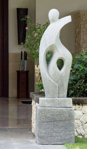Abstract Embrace – Modern Stone Sculpture