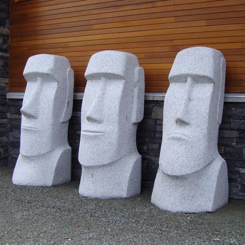 Moai Head – Granite Garden Sculptures